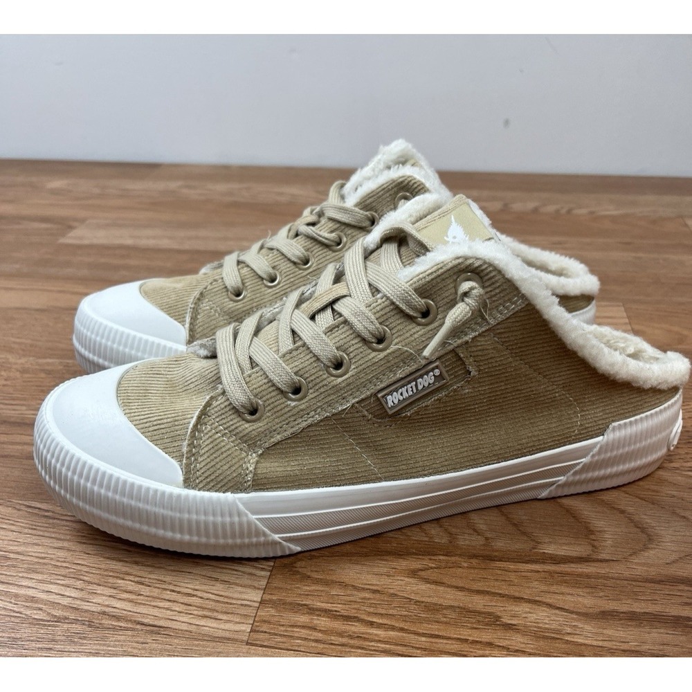 Rocketdog Cheery Platform Mule Sneakers Natural Corduroy Women's Size 11 NEW